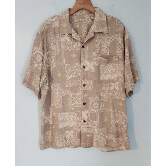 Island Republic Hawaiian Shirt Silk Short Sleeve Button Up Floral Large - Picture 5 of 11